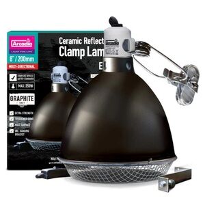 Arcadia Graphite Ceramic Clamp Lamp